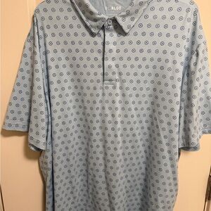 ALGO Light Blue Patterned Polo Shirt